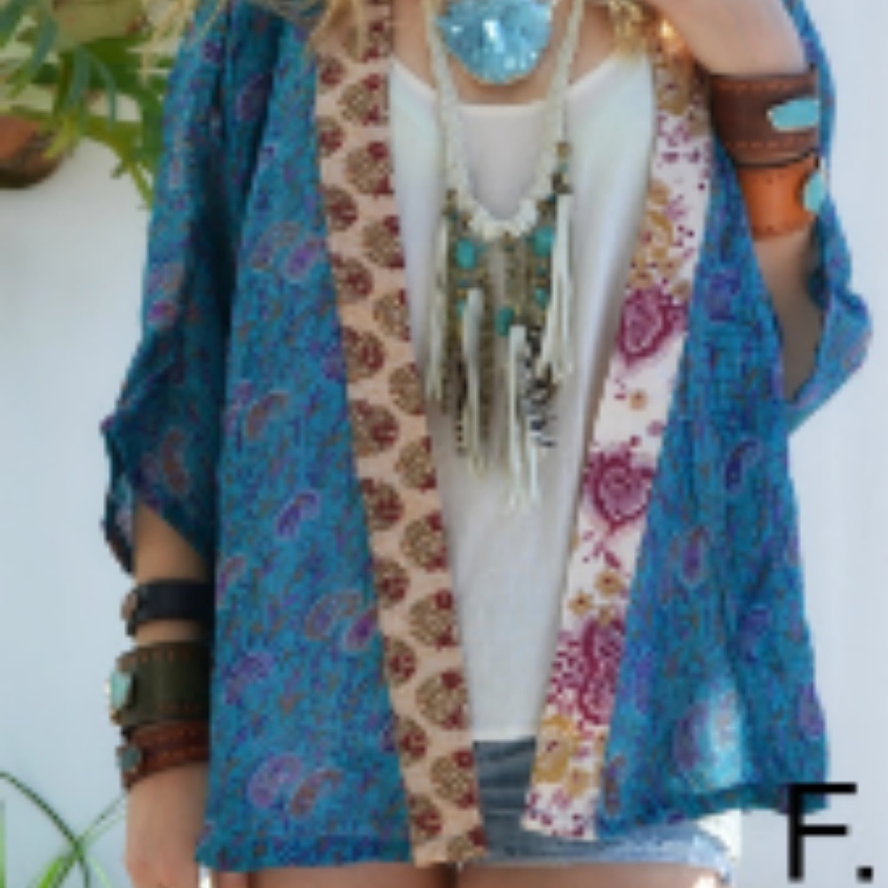 Lux Divine Silk Kimono - Picture 2 of 5